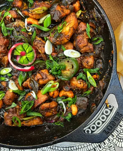 Indian Whole30 Black Pepper Chicken Bowl