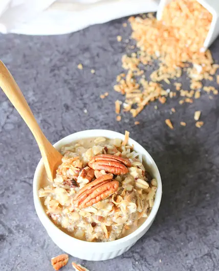High Protein Maple Pecan Oatmeal