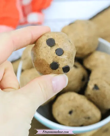 Salted Chocolate Chip Cookie Dough Protein Balls