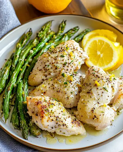 Sheet Pan Chicken Asparagus Lemon Easy Weeknight Dinner