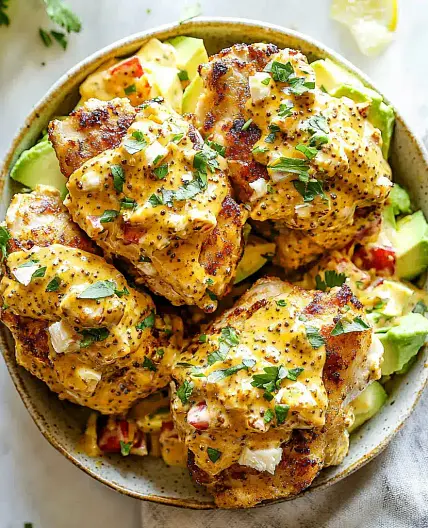 Honey Mustard Pretzel Chicken Bowls Satisfying Easy Dinner