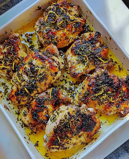 Lemon Herb Roasted Chicken Thighs Spring Fresh Easy Comfort