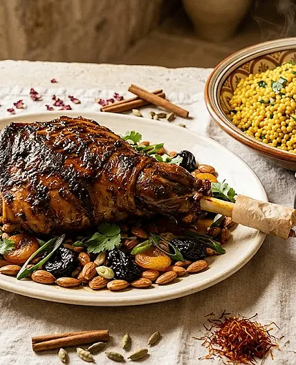 Mediterranean-Moroccan Lamb Leg