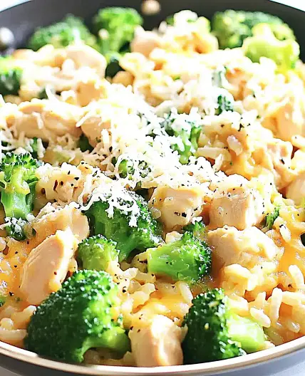 One Pan Chicken Rice Broccoli Comforting Easy Weeknight