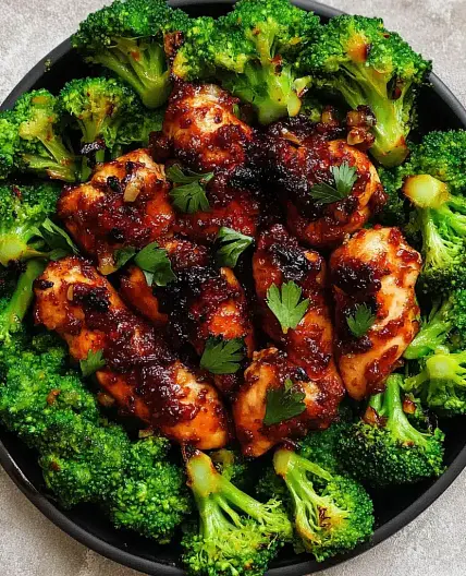 Chili Garlic Air Fryer Chicken Broccoli Satisfying Quick Recipe