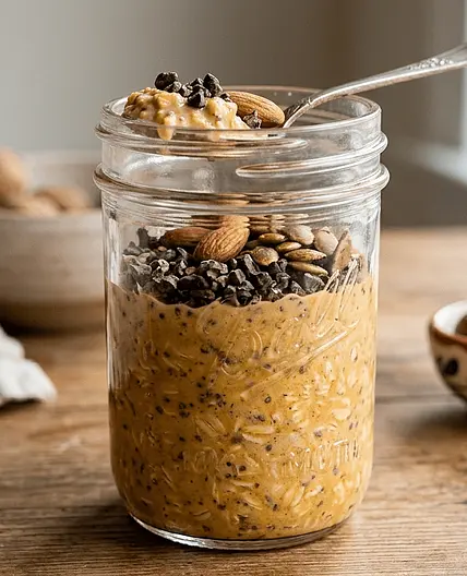 Pumpkin Pie & Cacao Overnight Protein Oats