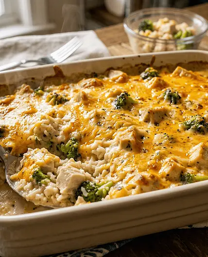 One-Pan Cheesy Chicken & Rice Bake