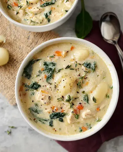 Creamy Chicken and Gnocchi Soup Made Cozy and Delicious