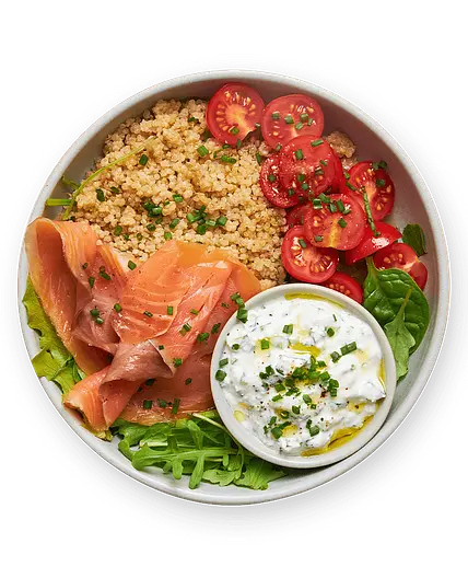 Bowl boulgour truite fumée