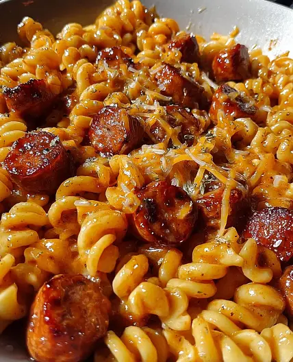 One-Pot Bold Honey BBQ Sausage Pasta