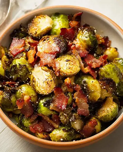 Air Fryer Brussels Sprouts Bacon Recipe So Crispy and Satisfying