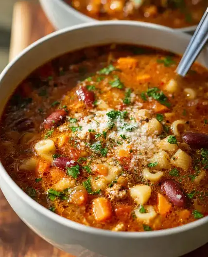 Copycat Olive Garden Pasta e Fagioli Soup Cozy Recipe Easy