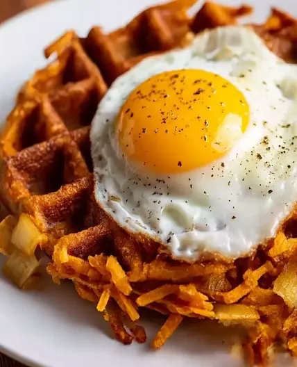 Cinnamon Apple Sweet Potato Waffles Easy Breakfast