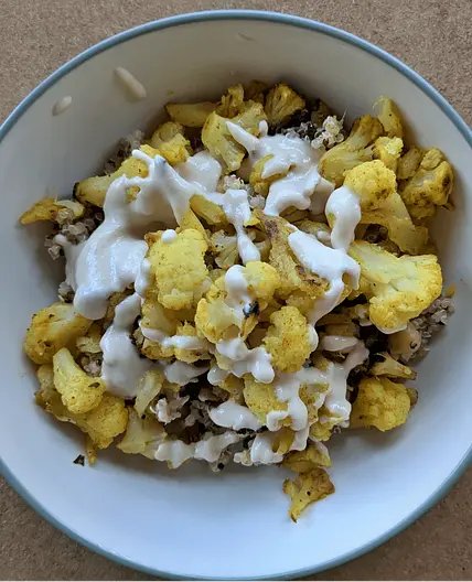 Curried Cauliflower Bowls With Tahini Sauce