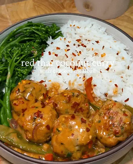 Red Thai Coconut Curry Meatballs