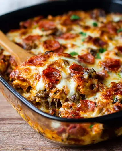 Pizza Casserole Low Carb Easy Weeknight Dinner Your Family Will Love Now
