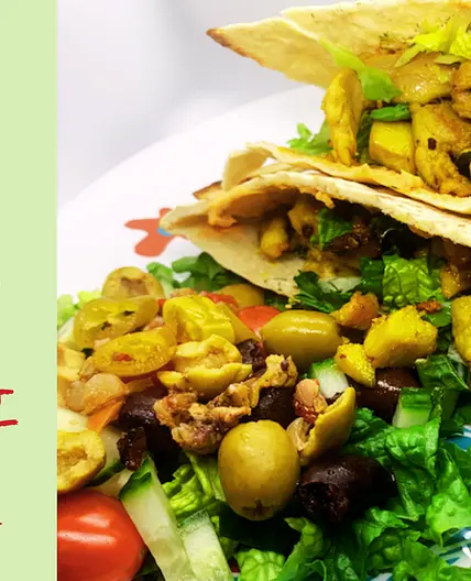 Chicken Shawarma with Tzatziki & Hummus