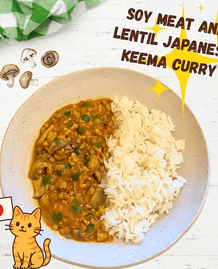 Soy Meat and Lentil Keema Curry