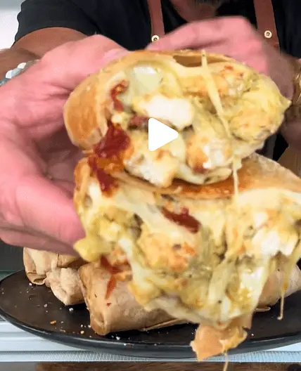 Chicken Pesto Mozzarella Burritos