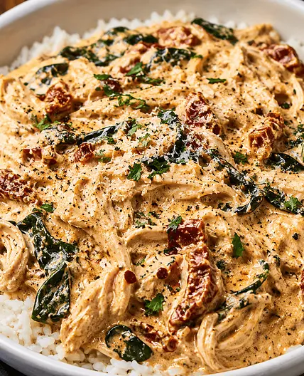 Creamy High-Protein Slow Cooker Chicken Rice