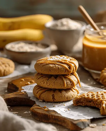 Peanut Butter Banana Vegan Cookies