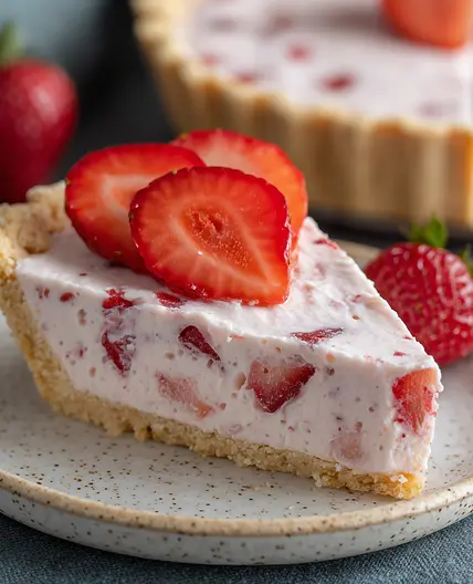 Strawberry Ice Cream Parfait Pie