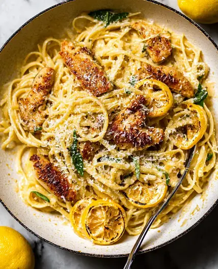 One Pan Lemon Butter Chicken Pasta Warm Satisfying Real Comfort Tonight