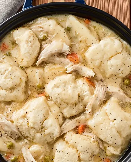 Chicken and Dumplings with Biscuits