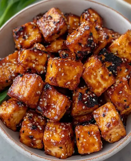 Air Fried Miso Sesame Tofu: Crispy, Flavor-Packed Delight