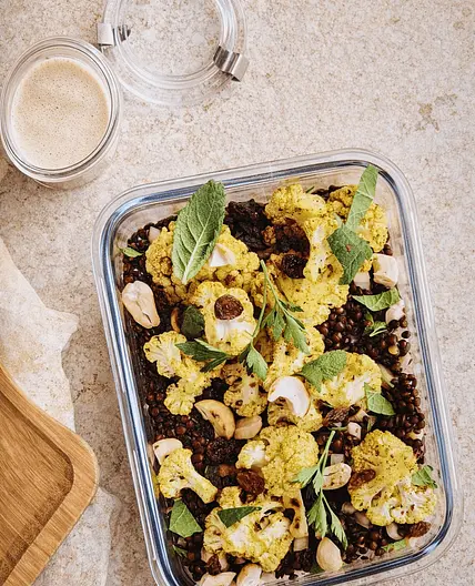 Orientalischer Blumenkohl mit Linsen (Beluga • Cashew • Ras el-Hanout)