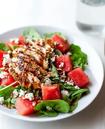 Watermelon Chicken Salad Summer Vibrant Fresh Way to Love Real Meals