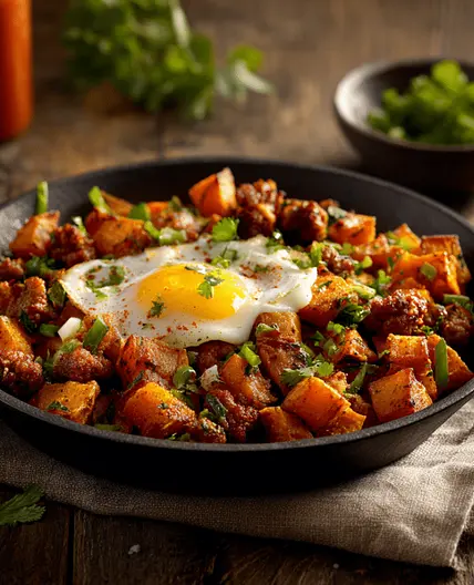 Sweet Potato and Chicken Sausage Hash