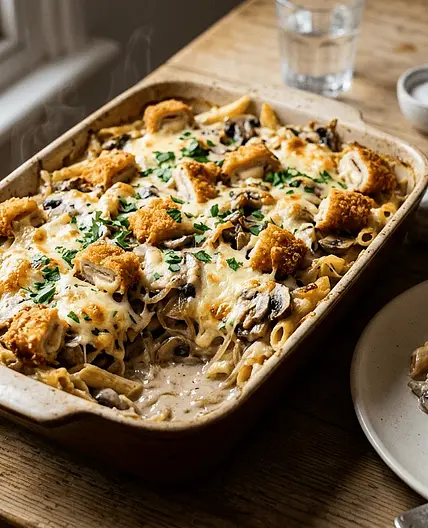 Gratin de Pâtes aux Cordons Bleus