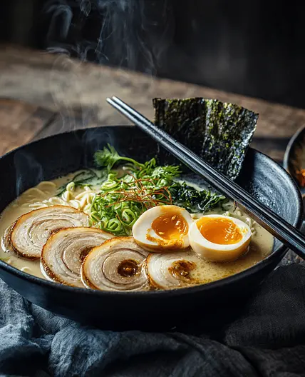 Pork Ramen Recipe with Chashu Belly & Ramen Eggs