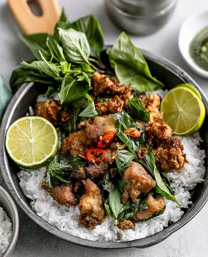 Air Fryer Thai Basil Chicken This Vibrant New Way to Make Dinner Better