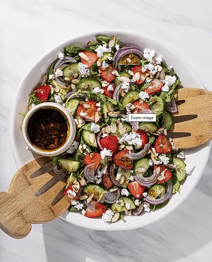 Quick Strawberry Arugula Side Salad