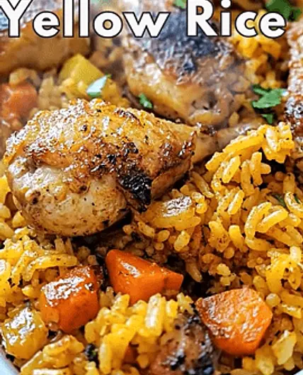Oven Baked Chicken and Yellow Rice