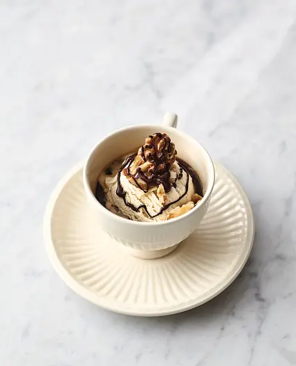 Walnut-whip affogato