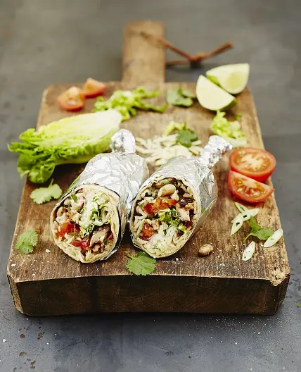 Cracking chicken burrito