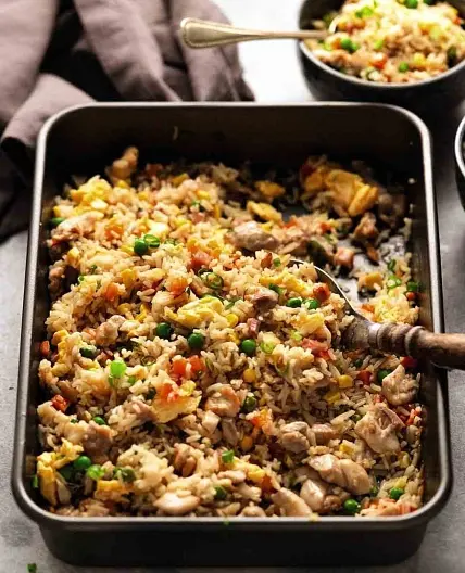 Magic baked chicken fried rice