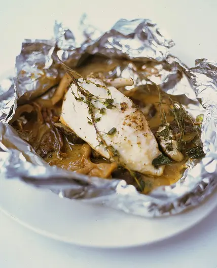 Chicken baked in a bag