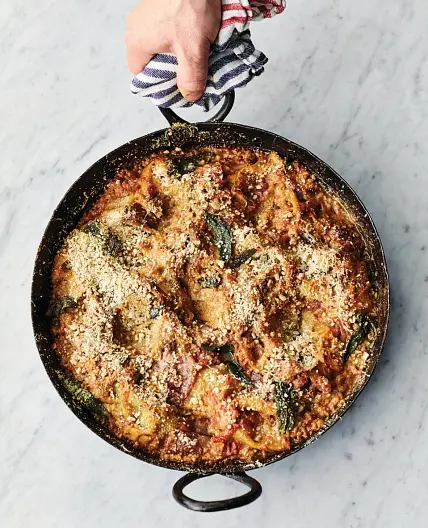 Scruffy aubergine lasagne
