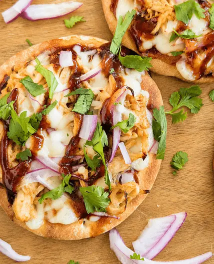 Smoky BBQ Chicken Naan Pizzas