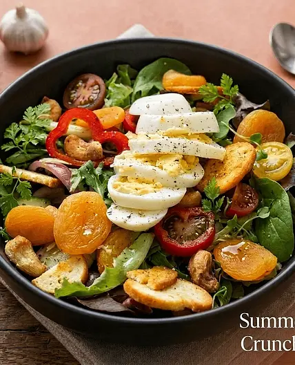 Tangy Summer Apricot Crunch salad