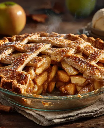 Caramel Apple Pie with Brown Butter Bourbon Filling
