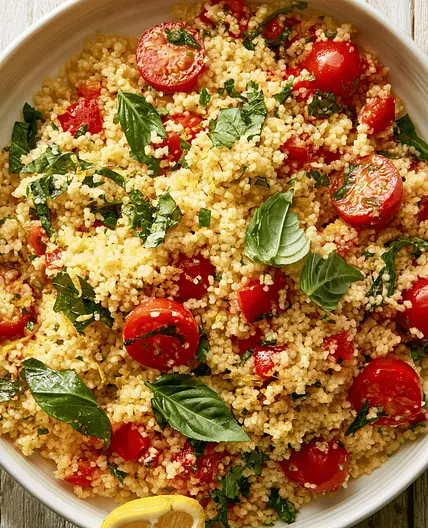 Lemon Vinaigrette Couscous Salad (Fresh & Ready in 20 Min)