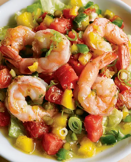 Tomato, Bell Pepper & Shrimp Salad (15-Minute Lunch)
