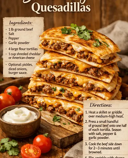 Smash Burger Quesadillas