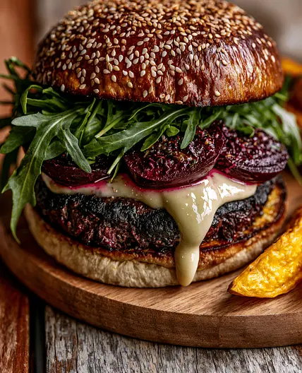 Juicy Kangaroo Burger with Vegemite