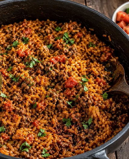 One-Pot Curried Beef & Rice